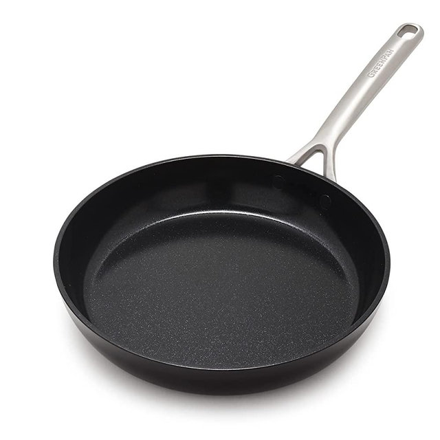 GreenPan GP5 Hard Anodized Advanced Healthy Ceramic Nonstick, 10" Frying Pan Skillet, PFAS-Free, Induction, Dishwasher Safe, Oven & Broiler Safe, Black