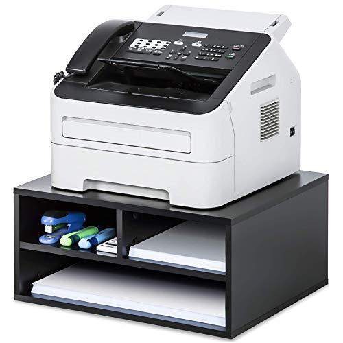 FITUEYES Printer Stands with Storage,Paper Organizer for Home & Office,Wood Desk Organizer,DO204701WB
