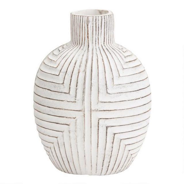 Small White Textured Ecomix Vase