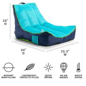 Big Joe® Captain's Pool Float Lounge Chair - Navy Aqua