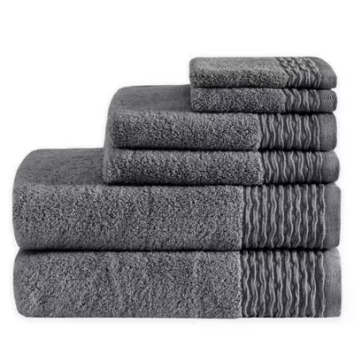 Madison Park Breeze 6-Piece Jacquard Bath Towel Set