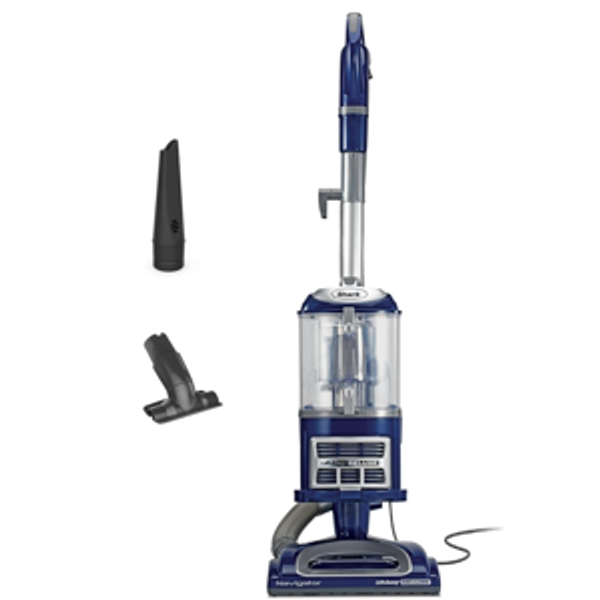 Shark Upright Vacuum, Navigator Lift-Away Deluxe with Large Dust Cup Capacity, HEPA Filter, Swivel Steering, Upholstery Tool & Crevice Tool, Blue, NV360