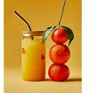 Icon Juice Glass Tumbler with Lid, orange