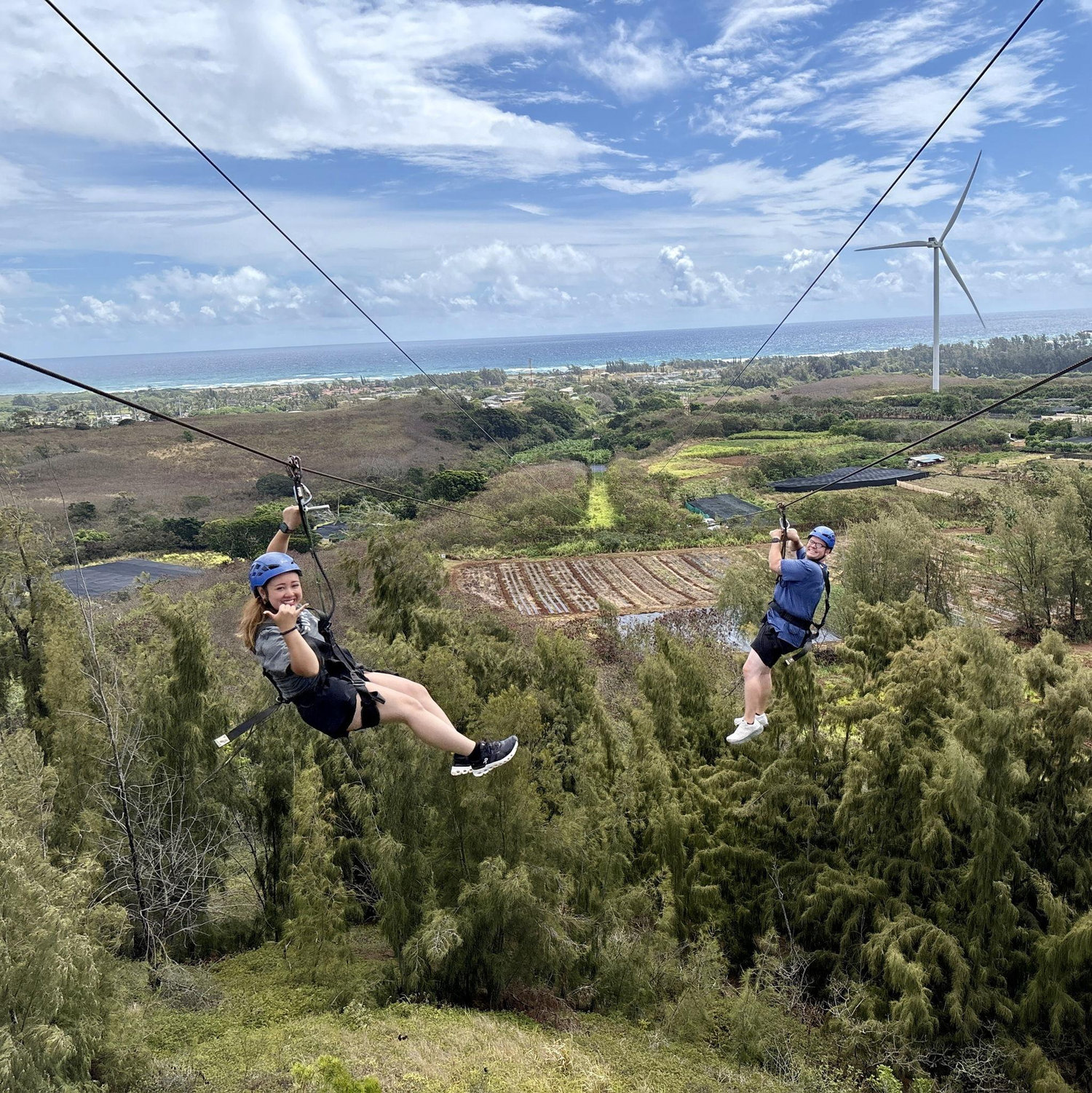 7/19/2025 Our first time ziplining in Hawaii!