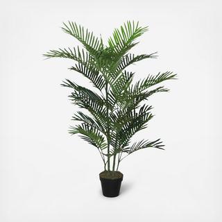Potted Faux Palm Tree