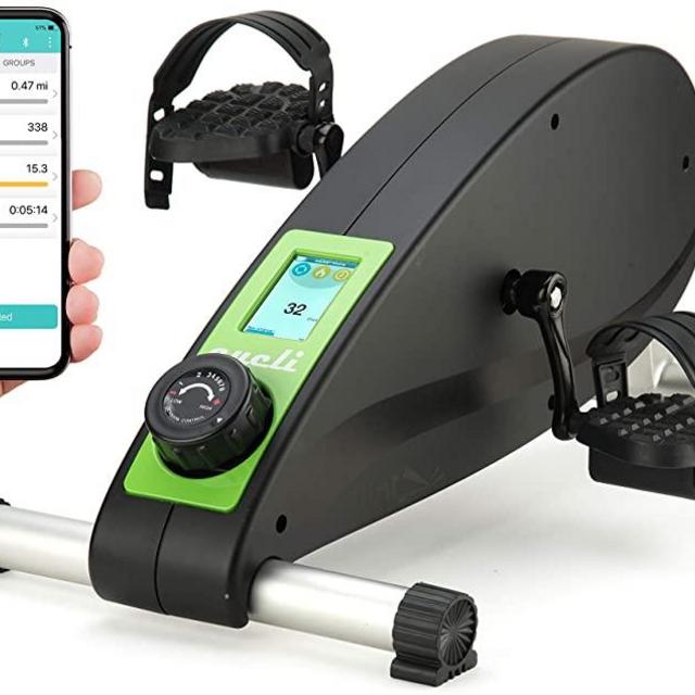 FlintFit Cycli: Bluetooth Portable Stationary Cycle Under Desk Cycle for Calorie Burning