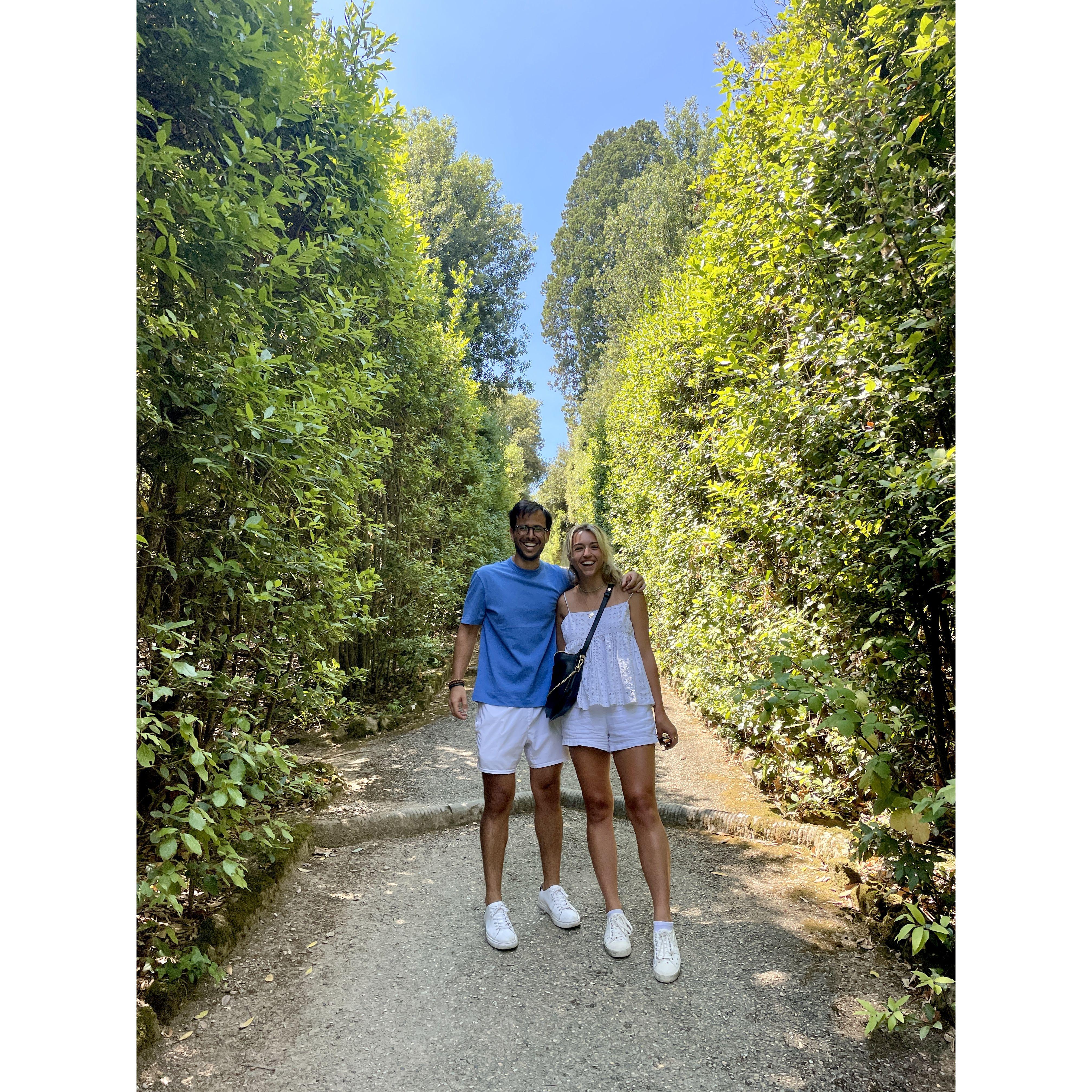 Walking through the gardens of the Medici