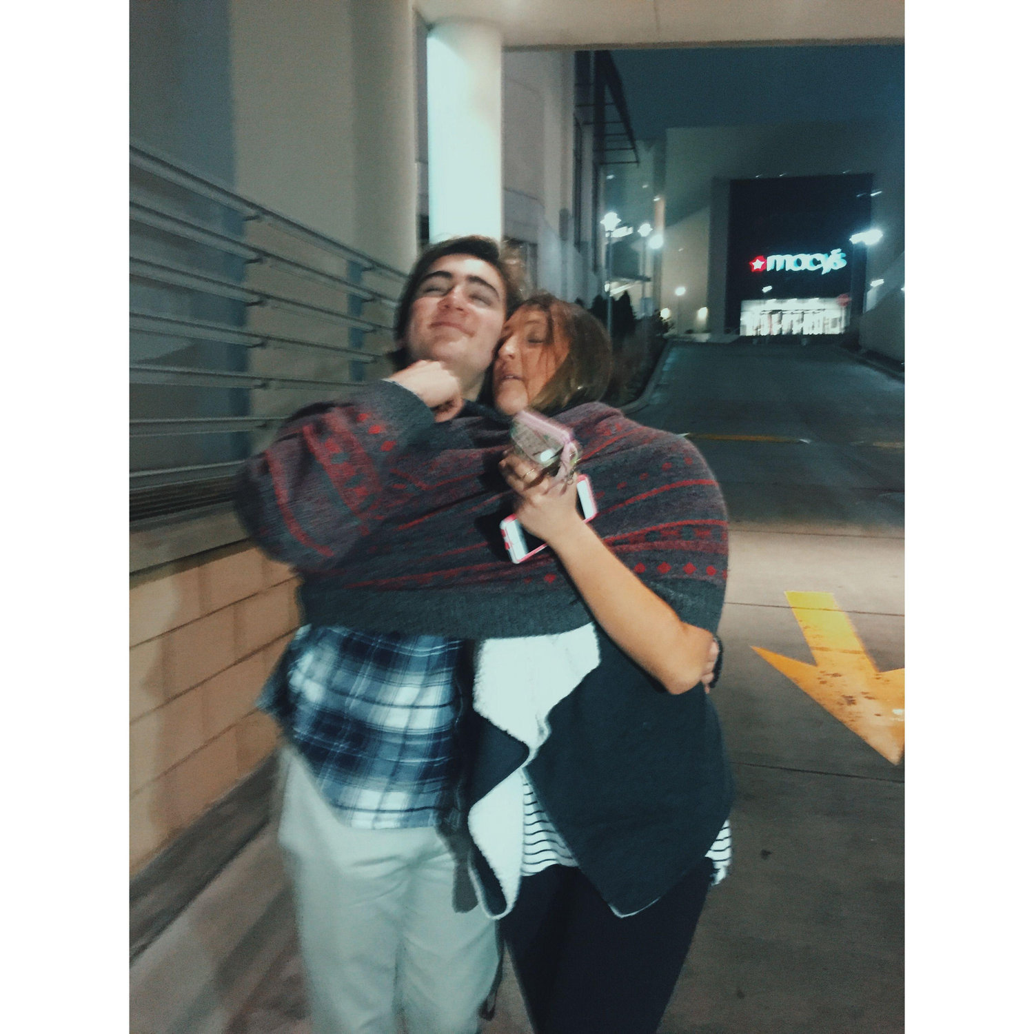 Our first picture together after our double date at the Cheesecake Factory