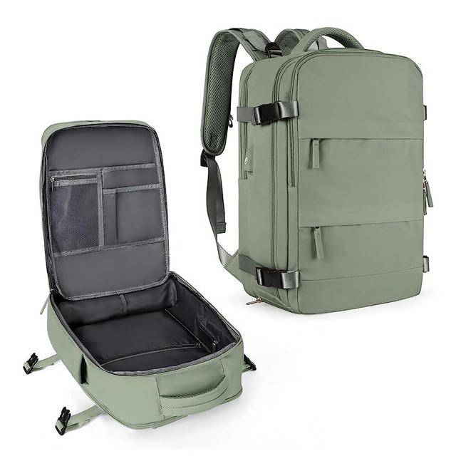 coowoz Large Travel Backpack For Women Men,Carry On Backpack,Hiking Backpack Waterproof Outdoor Sports Rucksack Casual Daypack travel essentials（Gray Green）