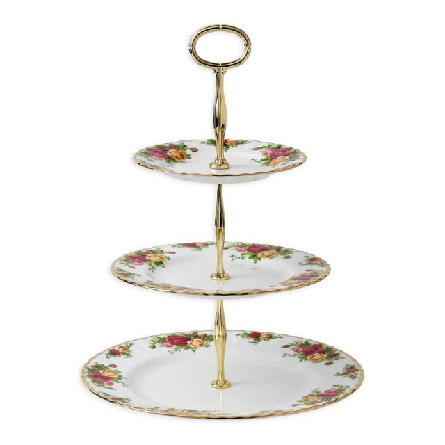 Royal Albert Old Country Roses 3-Tier Cake Stand