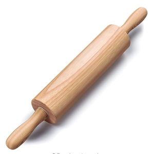 All-Purpose 17.6 Inch Beech Wood Non-Stick Rolling Pin - For Baking, Pizza, Pasta, Pie, Cookies, Pastry.