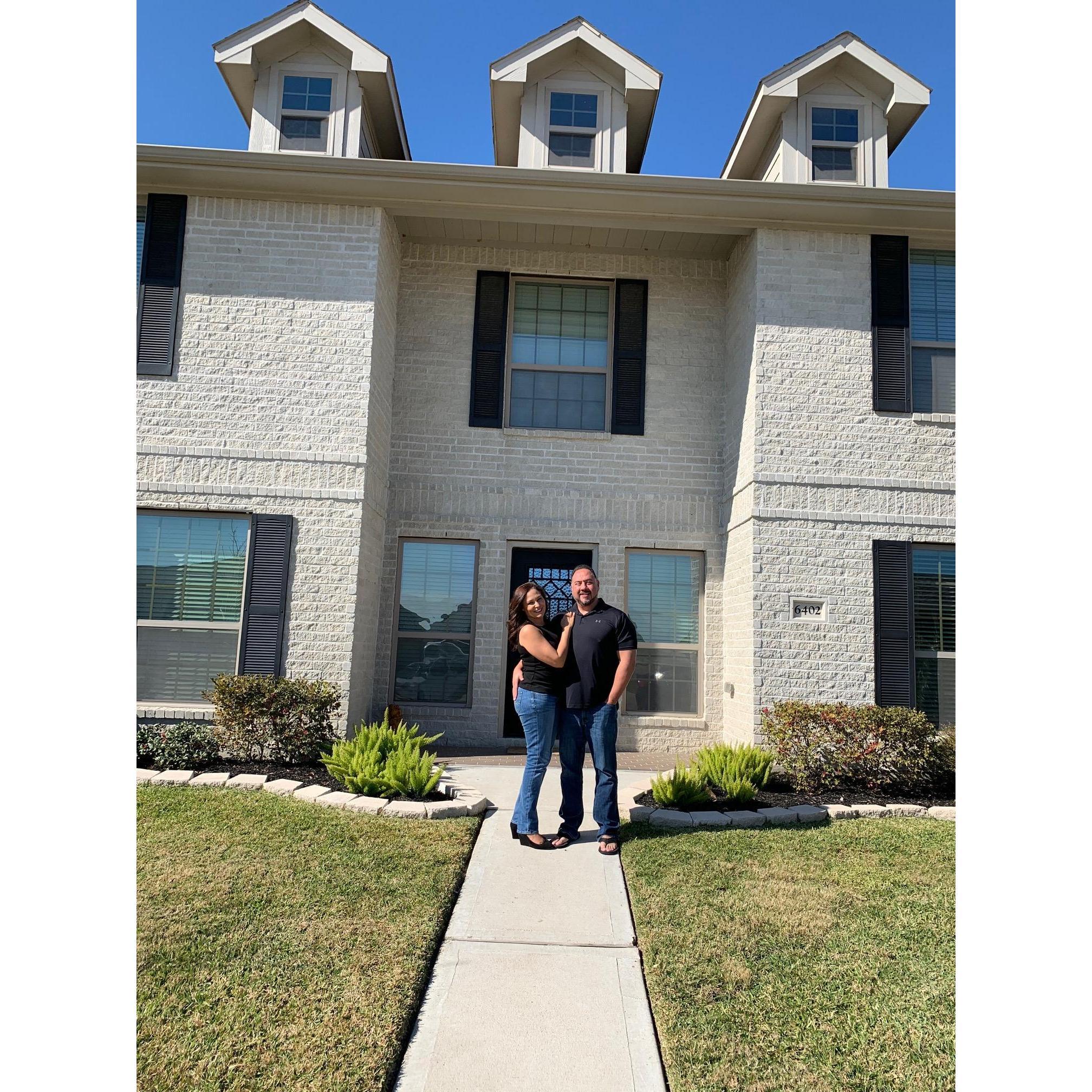 The future Mr. and Mrs. Gabino and our happy home!