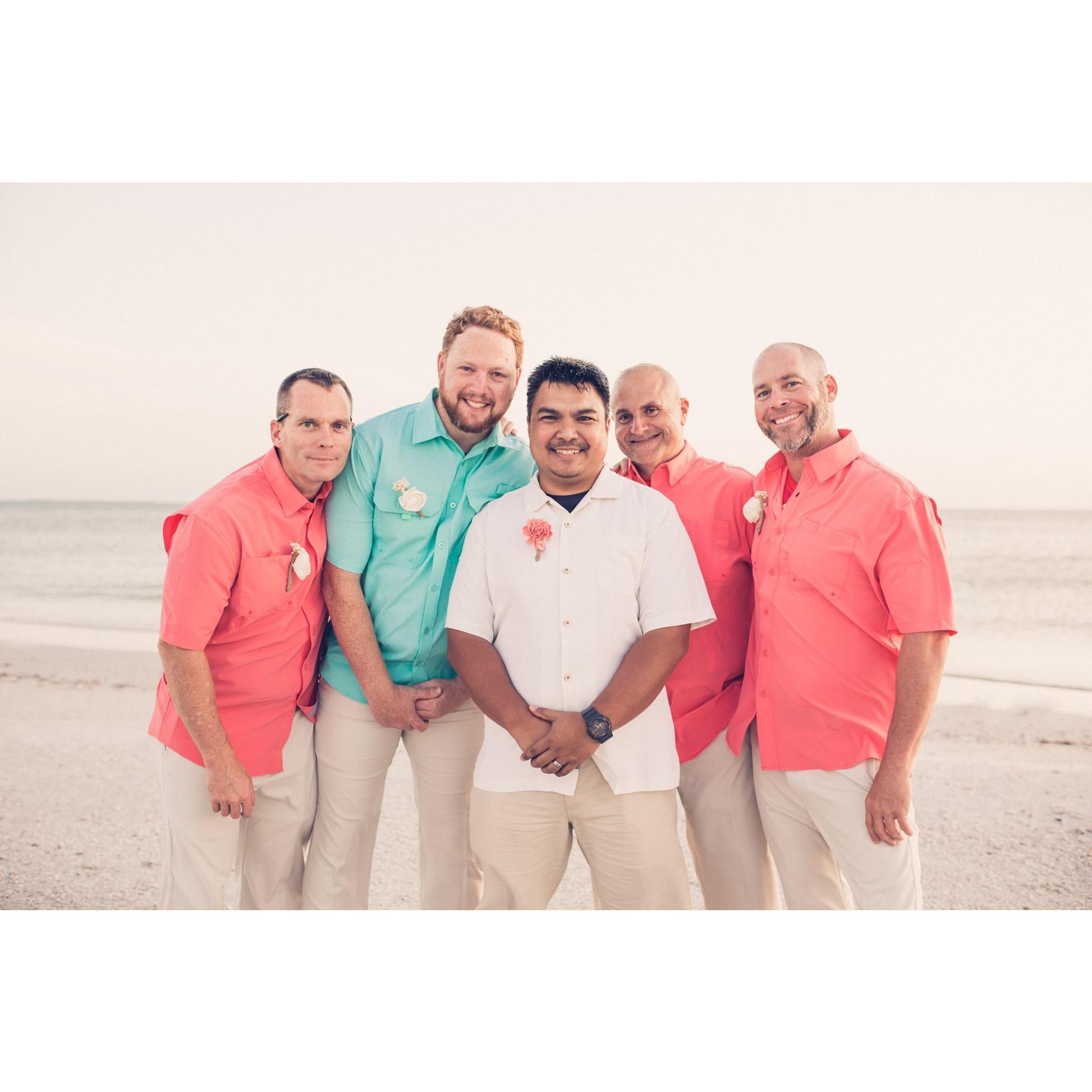 Scott, Joe, Arvin, Roy, and Chris. Arvin's wedding party.