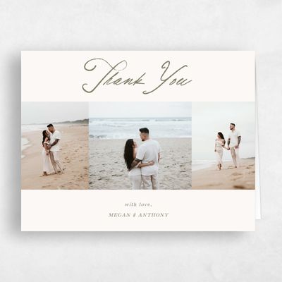 Beige Wedding Thank You - Cristal Multiphoto