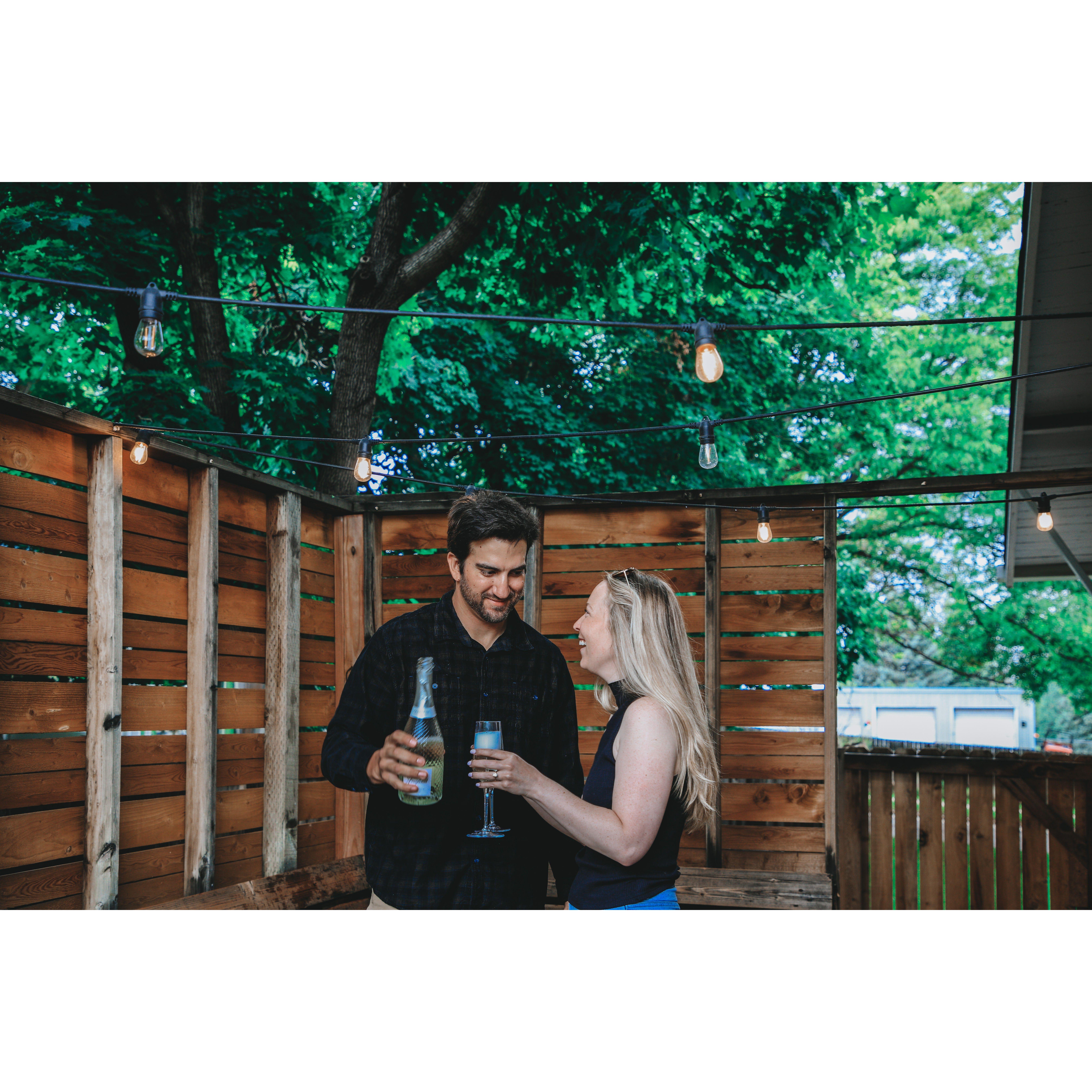 June 3rd, 2023 - Our Engagement!! Megan thought they were going to lunch and was surprised at the Brewery with all of our family and friends waiting to celebrate with us! It was the most special day!