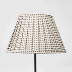 Gingham Pleated Lamp Shade