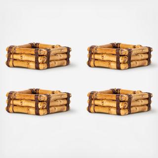 Bamboo Napkin Ring, Set of 4
