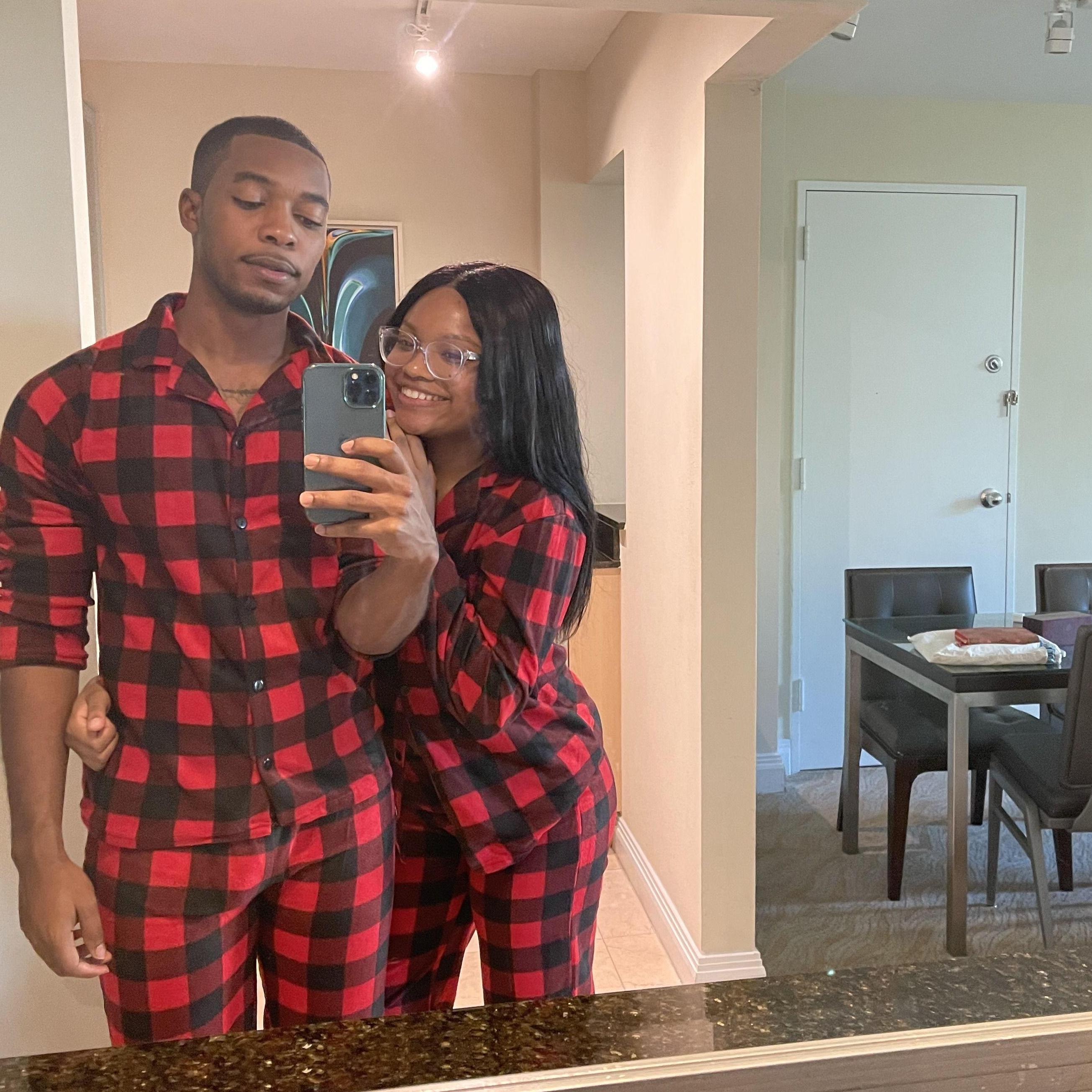 First Christmas with matching jammies