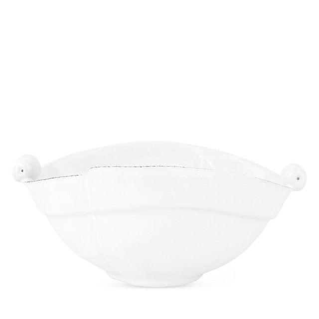 VIETRI Lastra White Two Part Olive Bowl