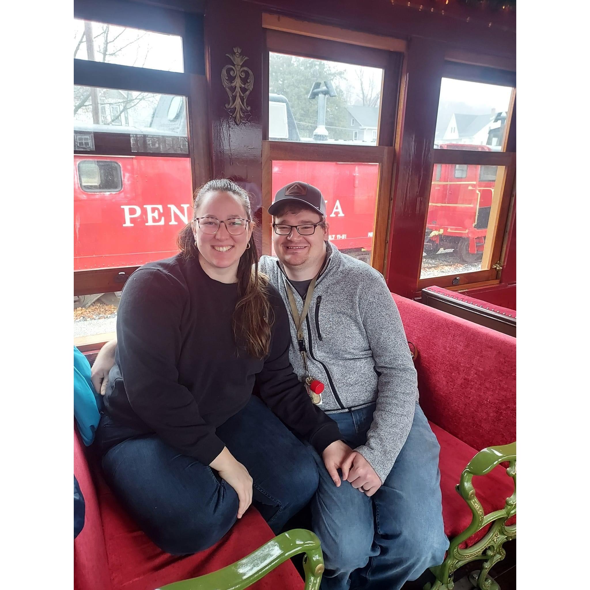 Christmas Train Ride in New Freedom with the parents!