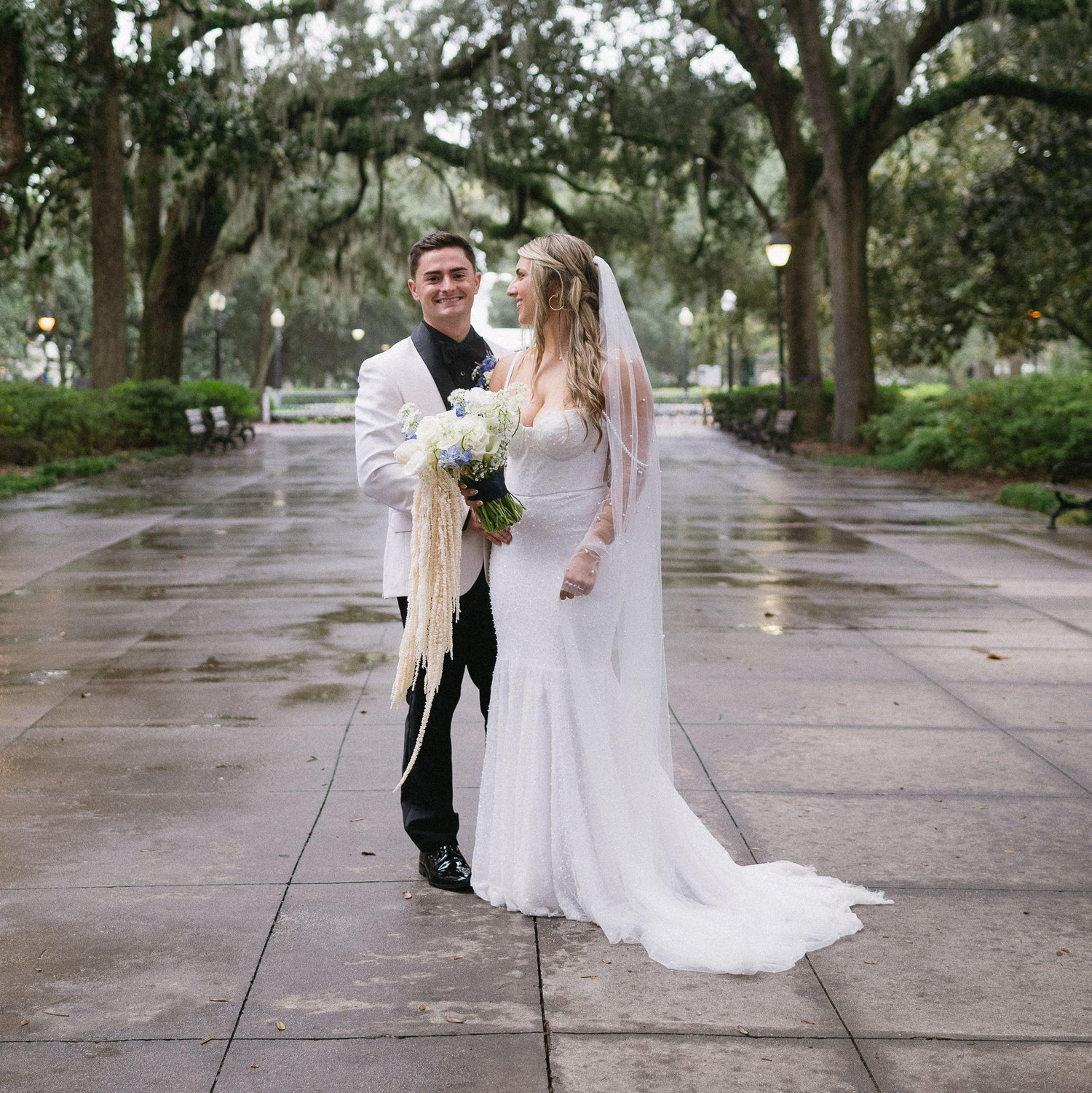 Smiling in Forsyth Park