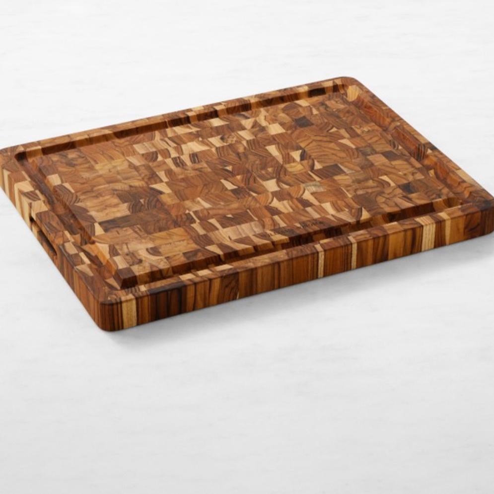 Williams Sonoma End-Grain Teak Cutting Board