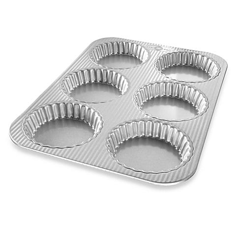 USA Pan 6-Cavity Mini Fluted Tart Pan