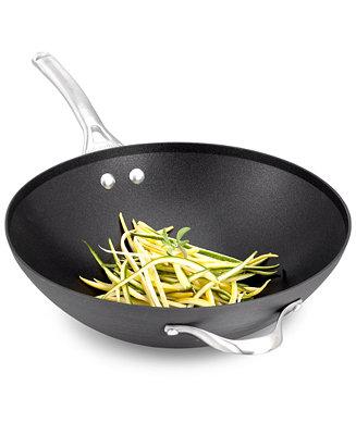 Contemporary Nonstick 12" Flat Bottom Wok