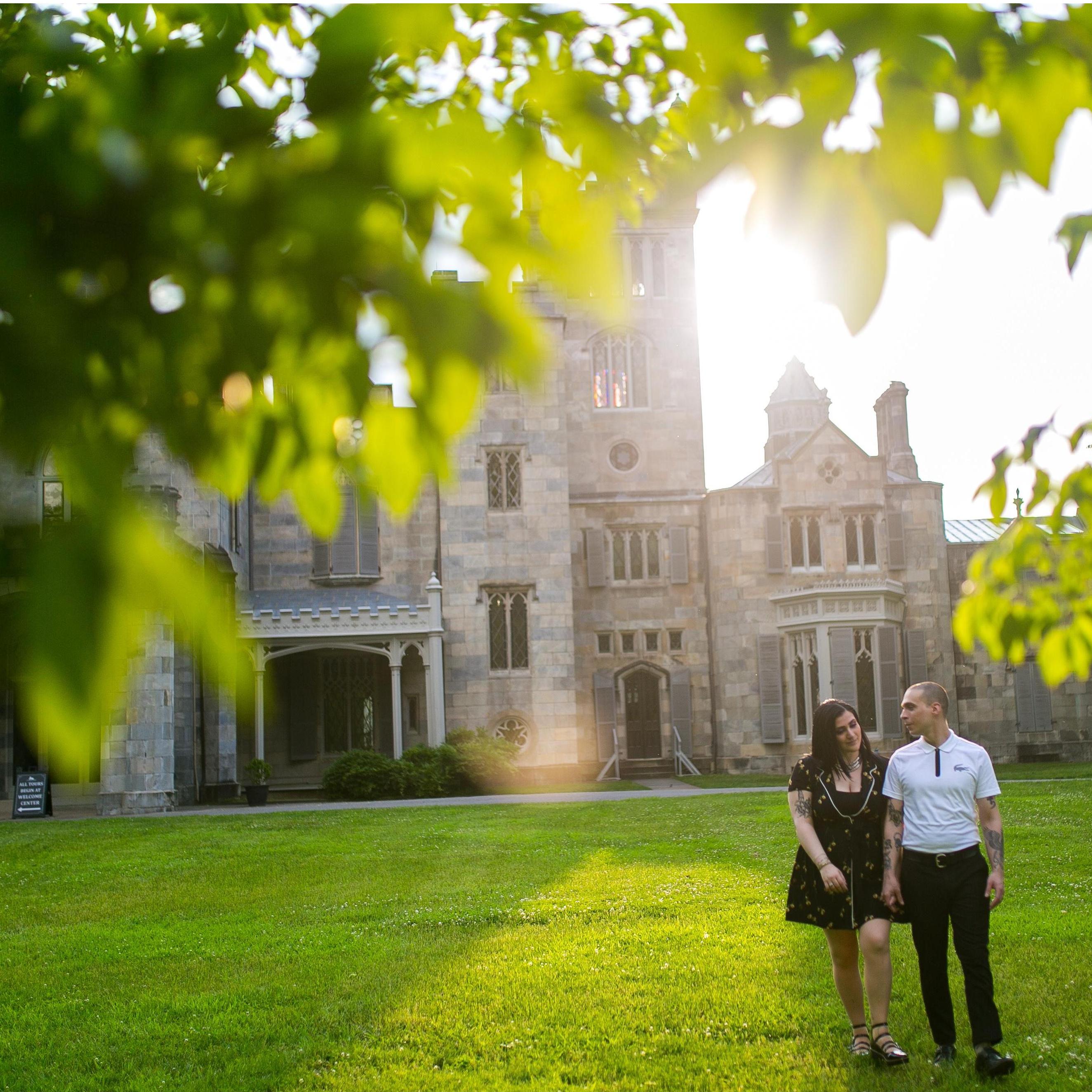 Strolling by the castle at the Lyndhurst Mansion in Tarrytown NY <3
photo credit: the masterful Jia, at www.frameyourlove.com