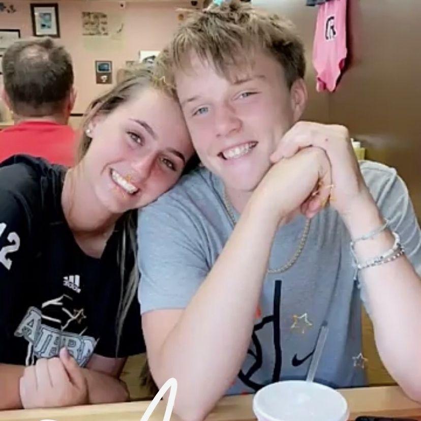 Us at 16 & 17 years old, just finished up at volleyball and football practice.