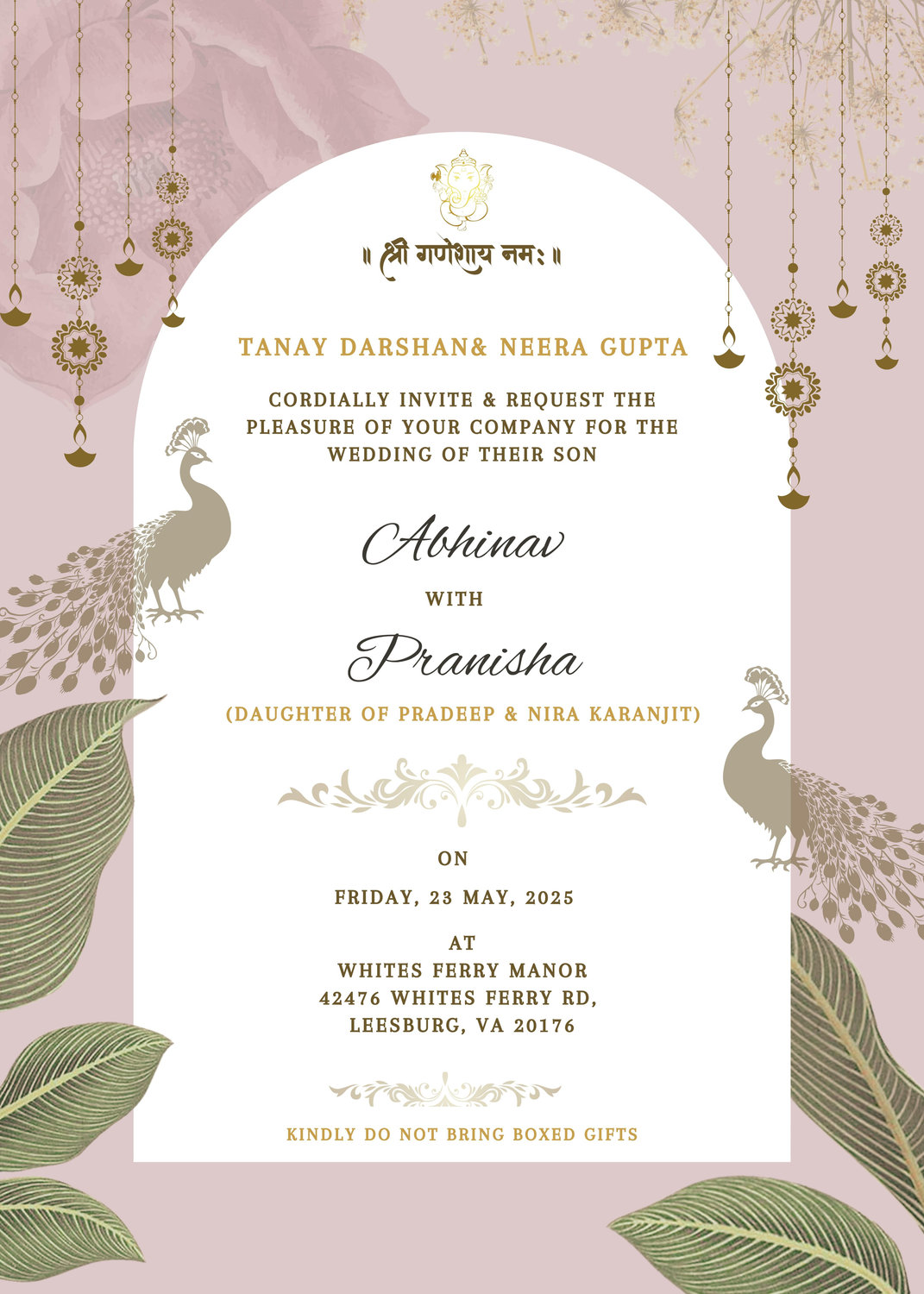 The Wedding Website of Pranisha Karanjit and Abhinav Gupta