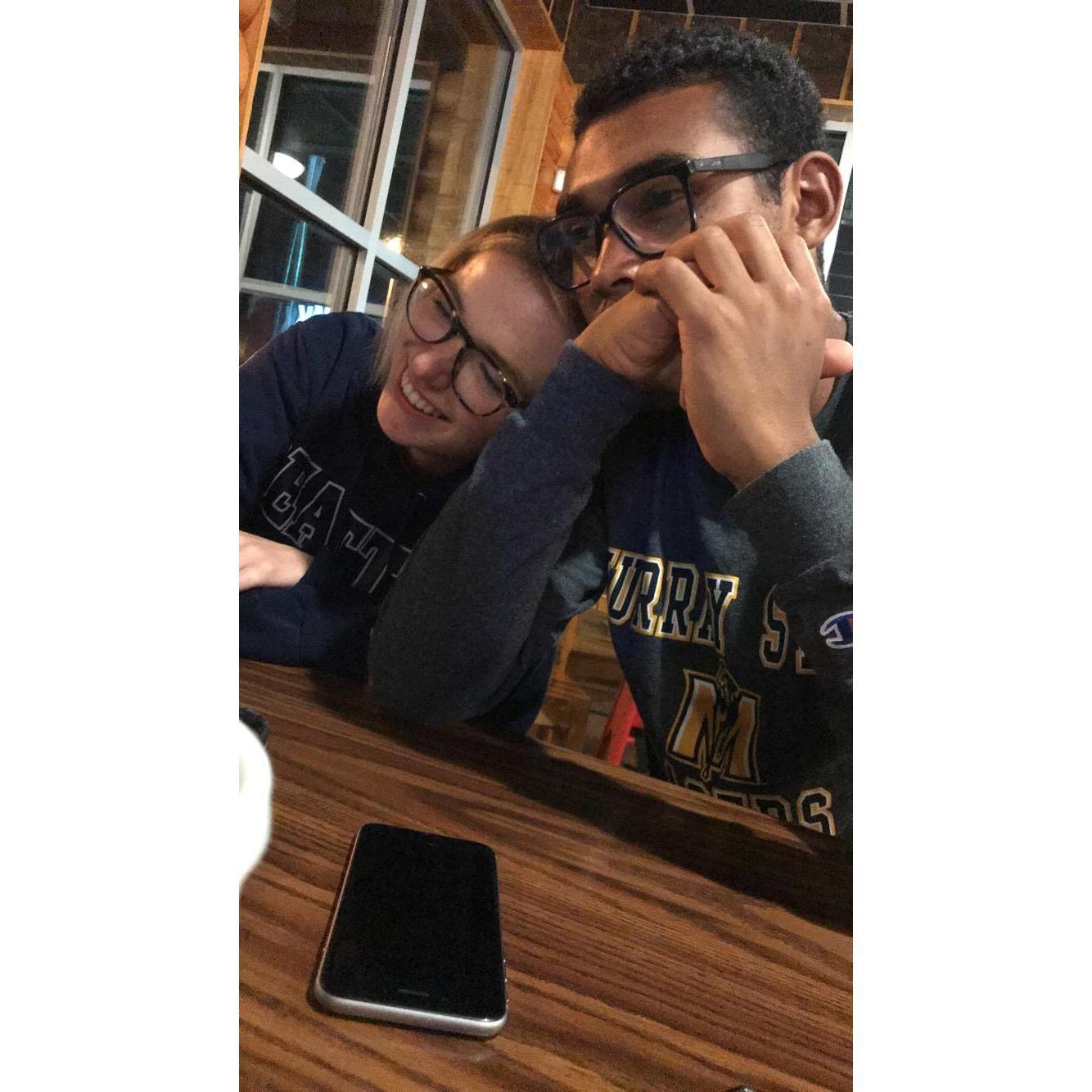 The night we had our first kiss.