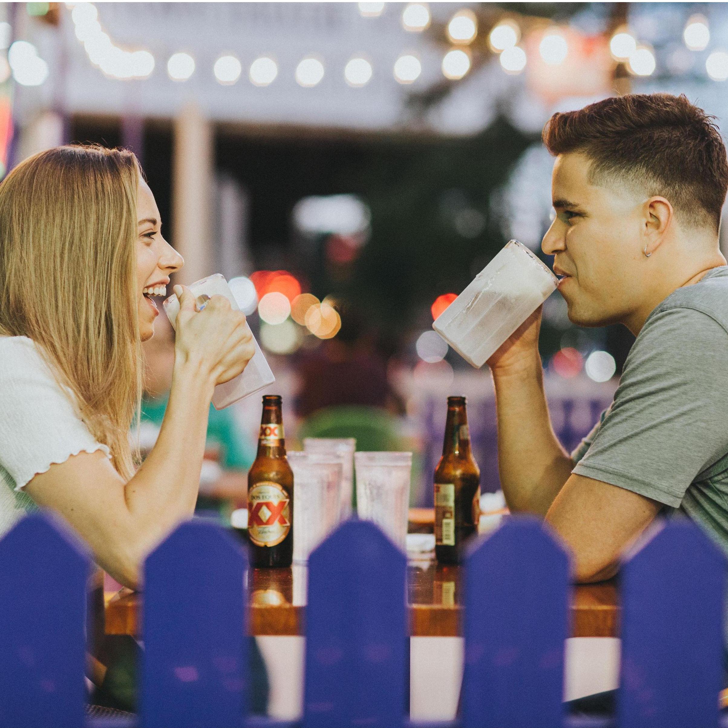 Fiesta Mexicana, our favorite local haunt in our eclectic neighborhood, Uptown. Come early for our wedding, and we will treat you to the iconic beer in a frosted mug!