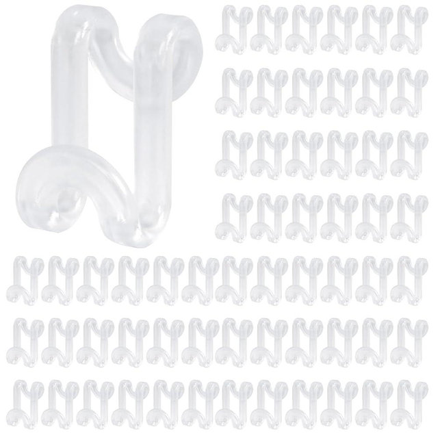HAKDAY Hanger Hooks Space Saving, 60PCS Clothes Hanger Connector Hooks Closet Space Savers for Hanging Clothes, Clear
