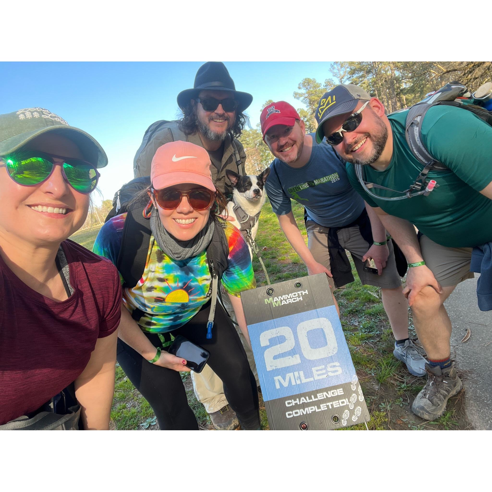 Mammoth march - 22 miles with friends!