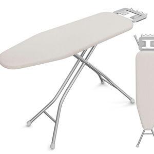 Yaheetech Foldable Ironing Board, Heavy Duty Iron Board with 9 Adjustable Heights, 4 Layer Cover and Safety Iron Rest, 52X14 Compact and Space Save Iron Board for Home Laundry Room Use, Beige
