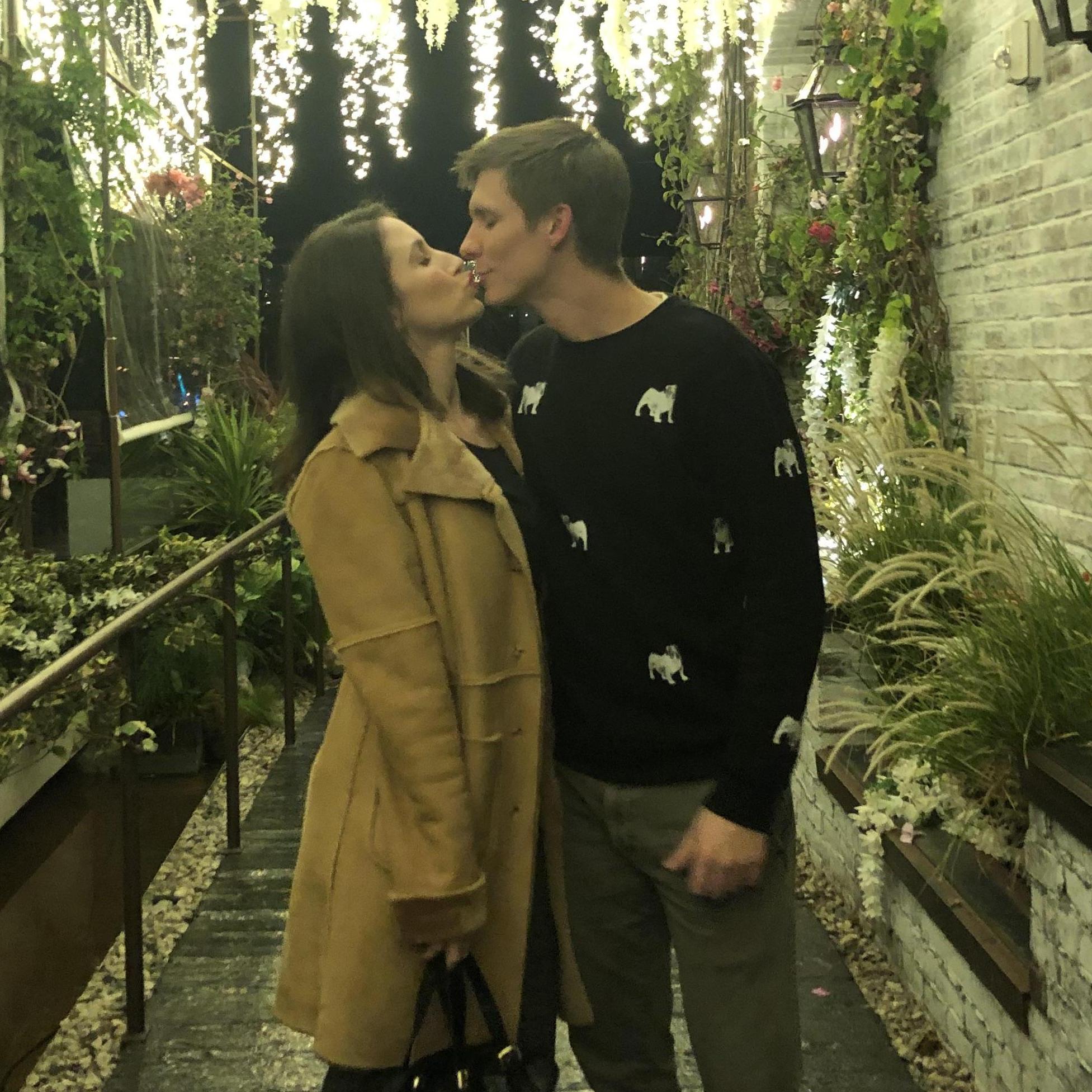 Kissing on top of Catch in West Hollywood