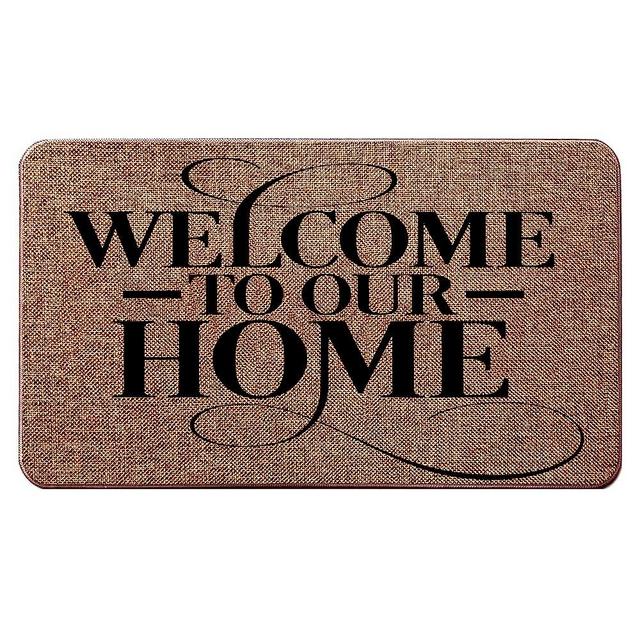 NOVMAY Doormat Welcome Home Decoration Floor Mats for Home Entrance Bedroom Non Slip Rugs Indoor Outdoor (Welcome to Our Home)