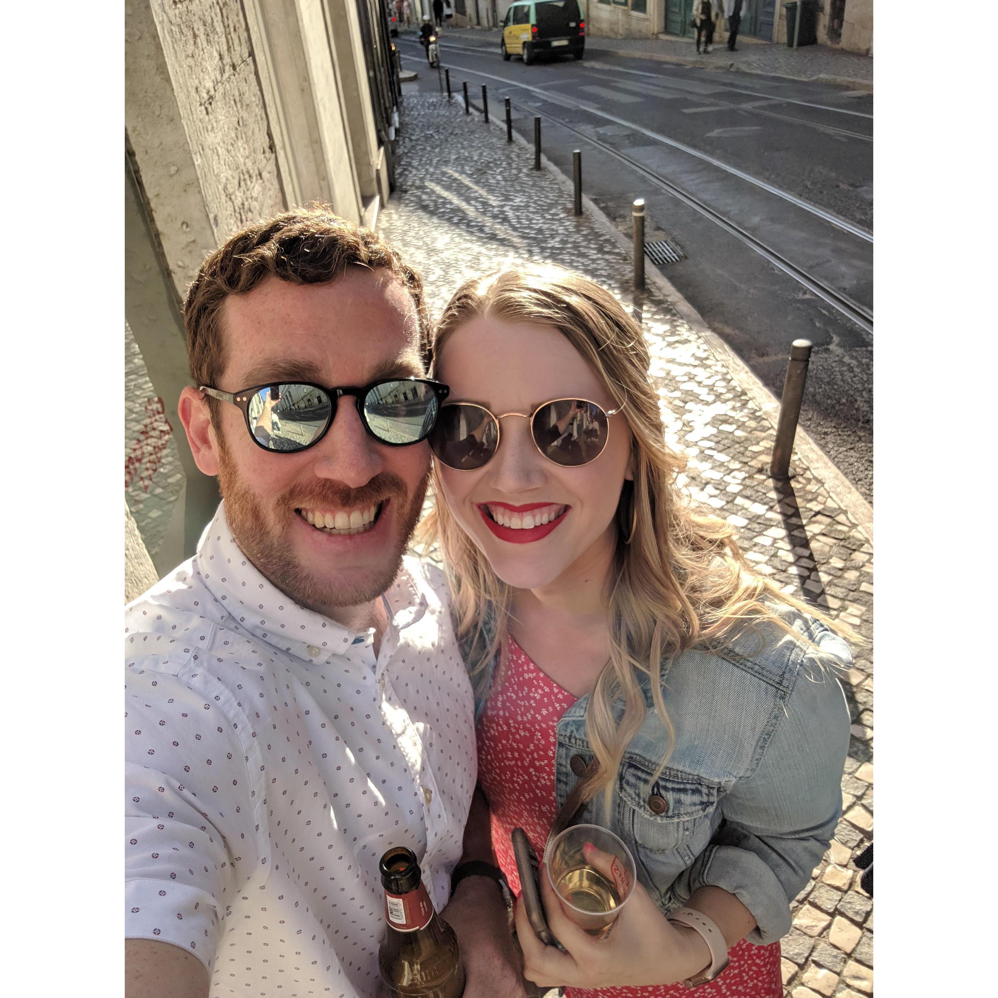 We spent lots of time walking all over Lisbon with our drinks in hand :)