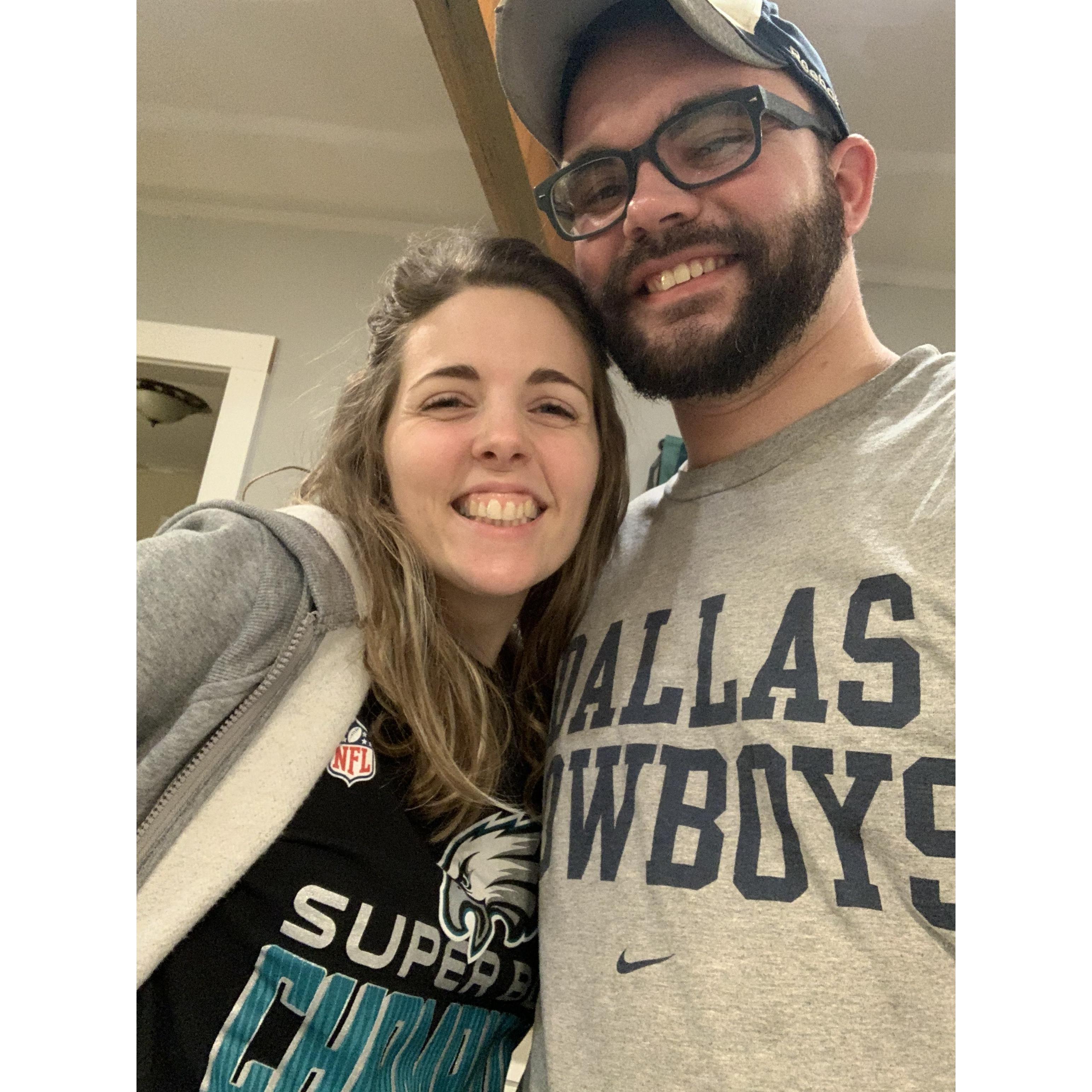 December 2019--A house divided. Relationship tested. Relationship won (so did the Eagles!)