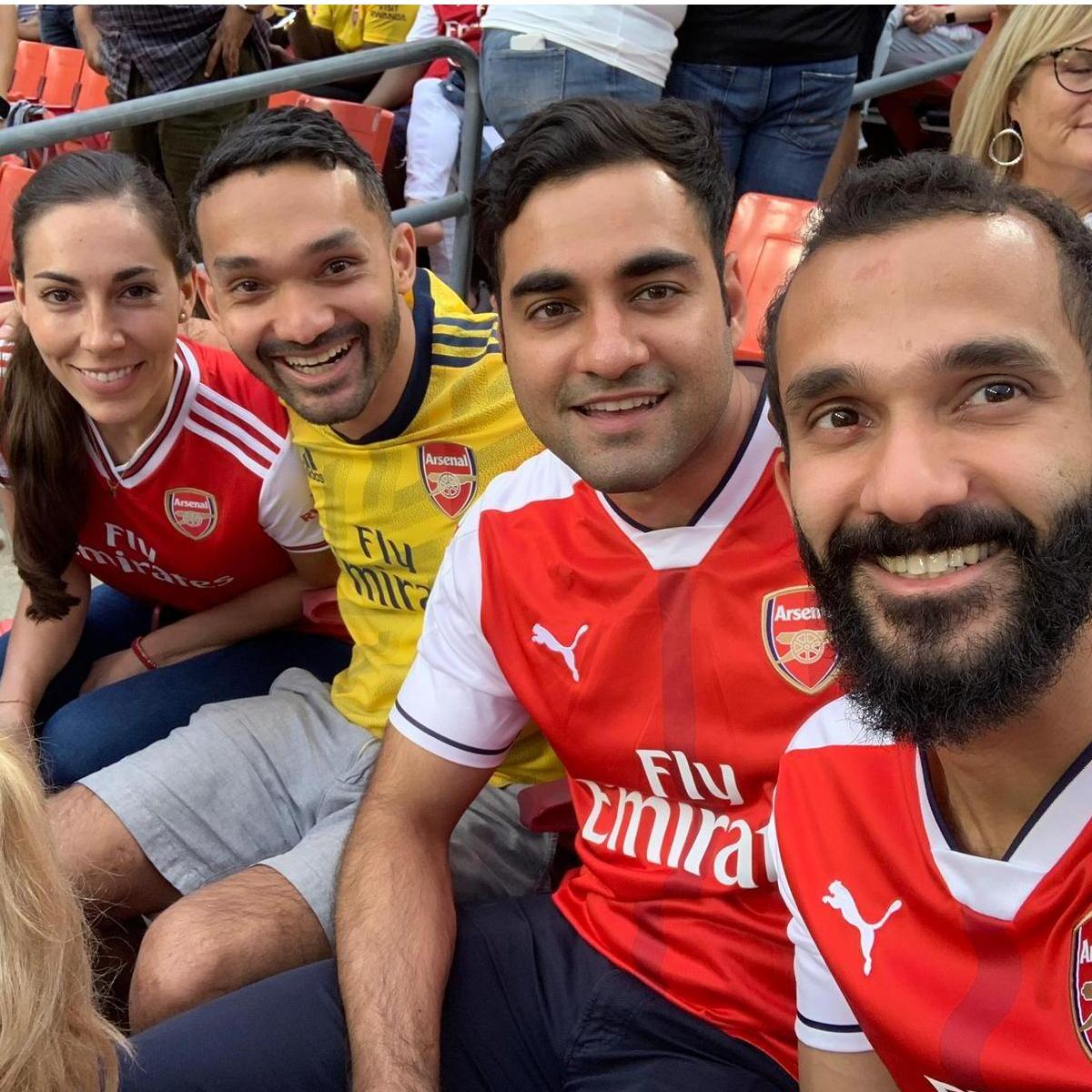 Our first Arsenal game together!! Mimi is now a Gooner for Life.