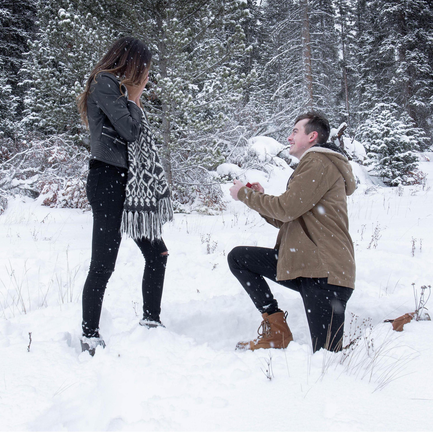 He popped the question!