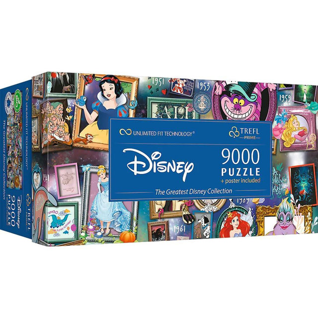 Trefl Disney 9000 Piece Jigsaw Puzzle The Greatest Disney Collection Prime 78"x37"