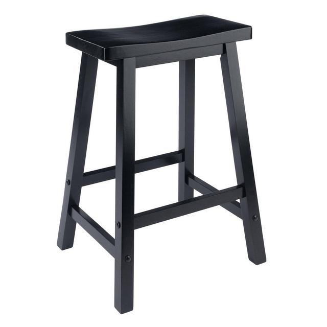 24" Satori Saddle Seat Bar Stool Black - Winsome