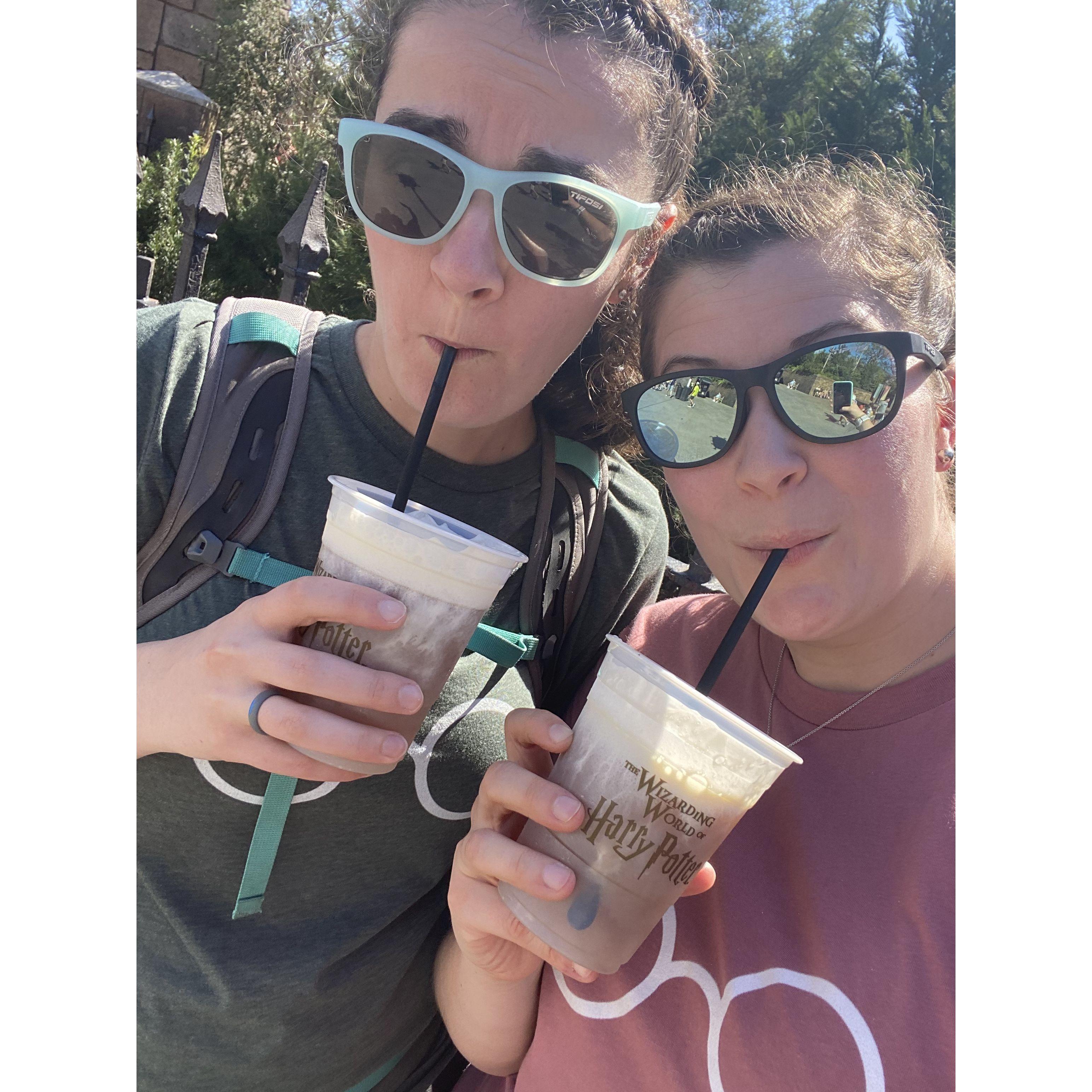 Just some Hufflepuff and Ravenclaw enjoying some butter beer!