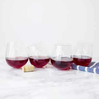 Personalized Tipsy Wine Glass, Set of 4