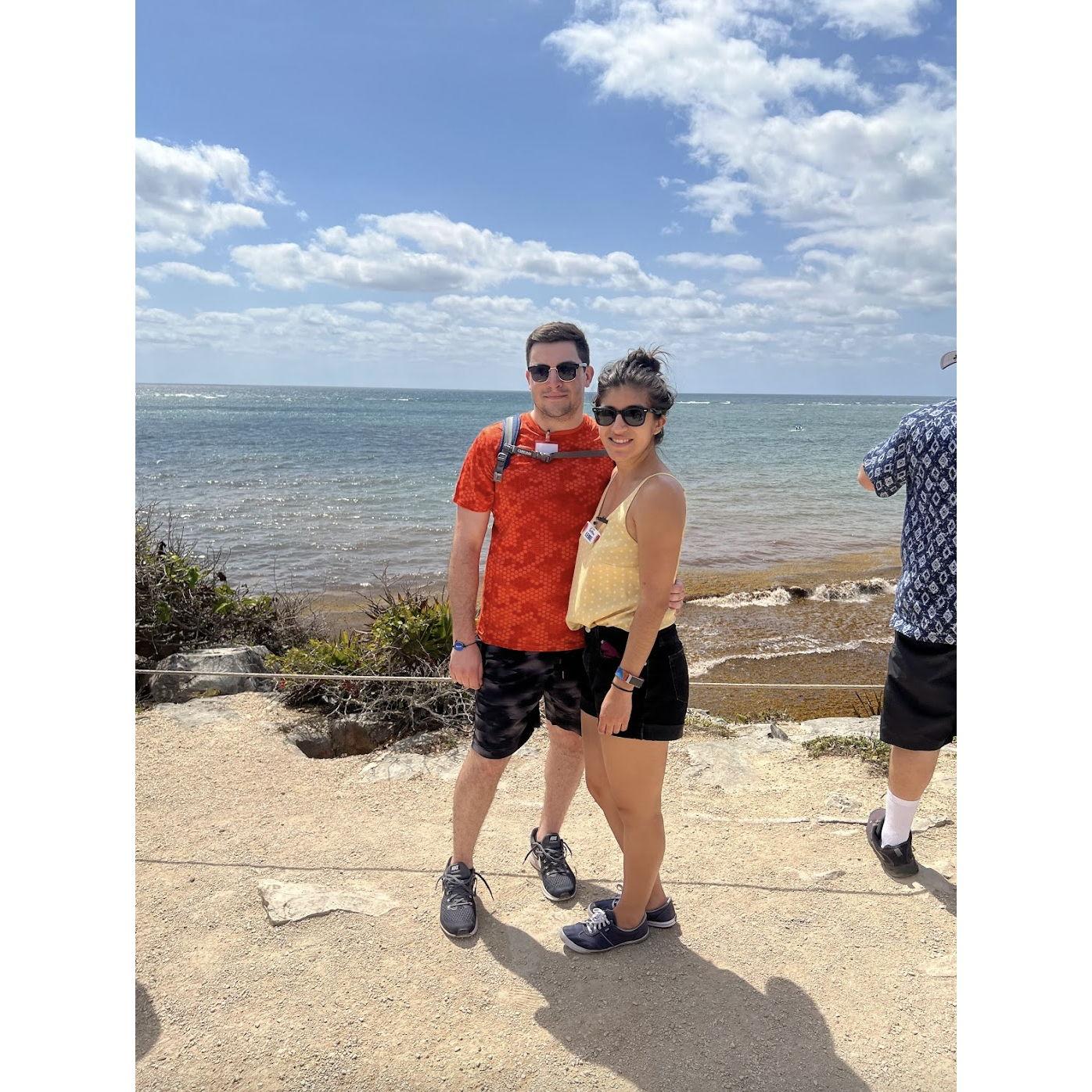 We love to travel. Here we are in Tulum, Mexico. The first of many trips...