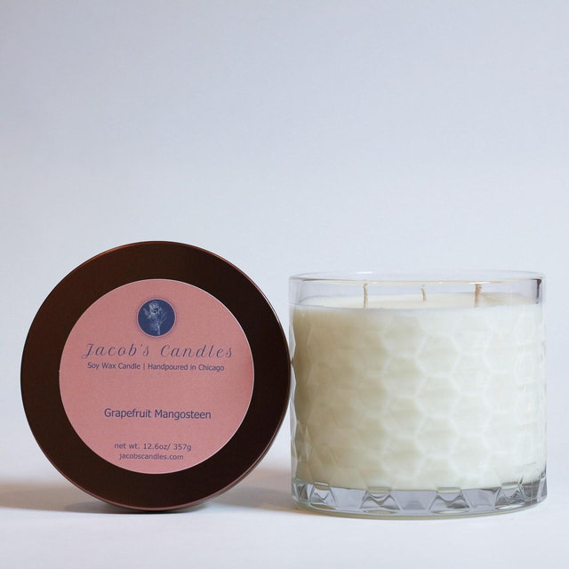 Grapefruit Mangosteen | 100% Soy Wax Candle Handpoured in Chicago | Jacob's Candles