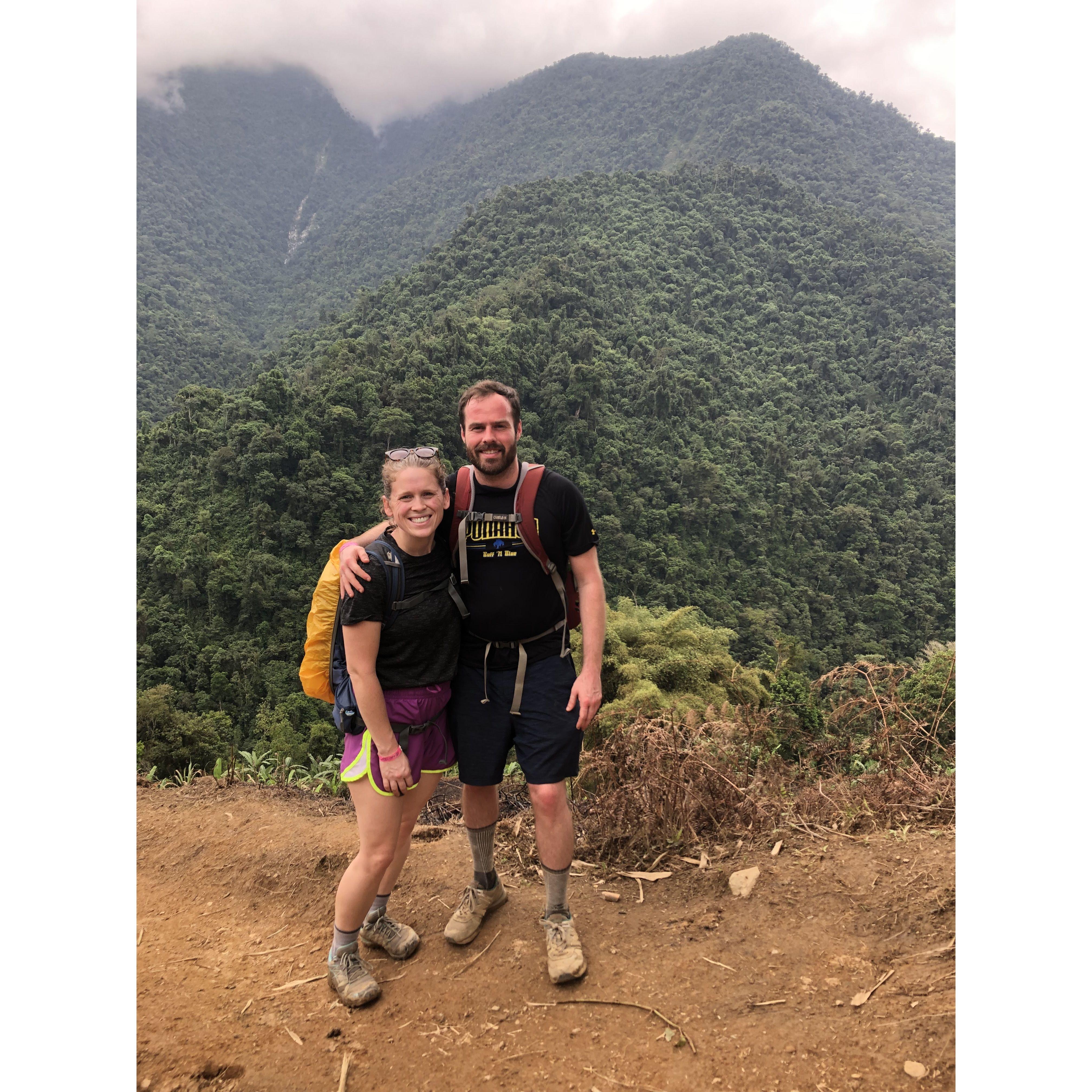 Trekking through the Colombian jungle