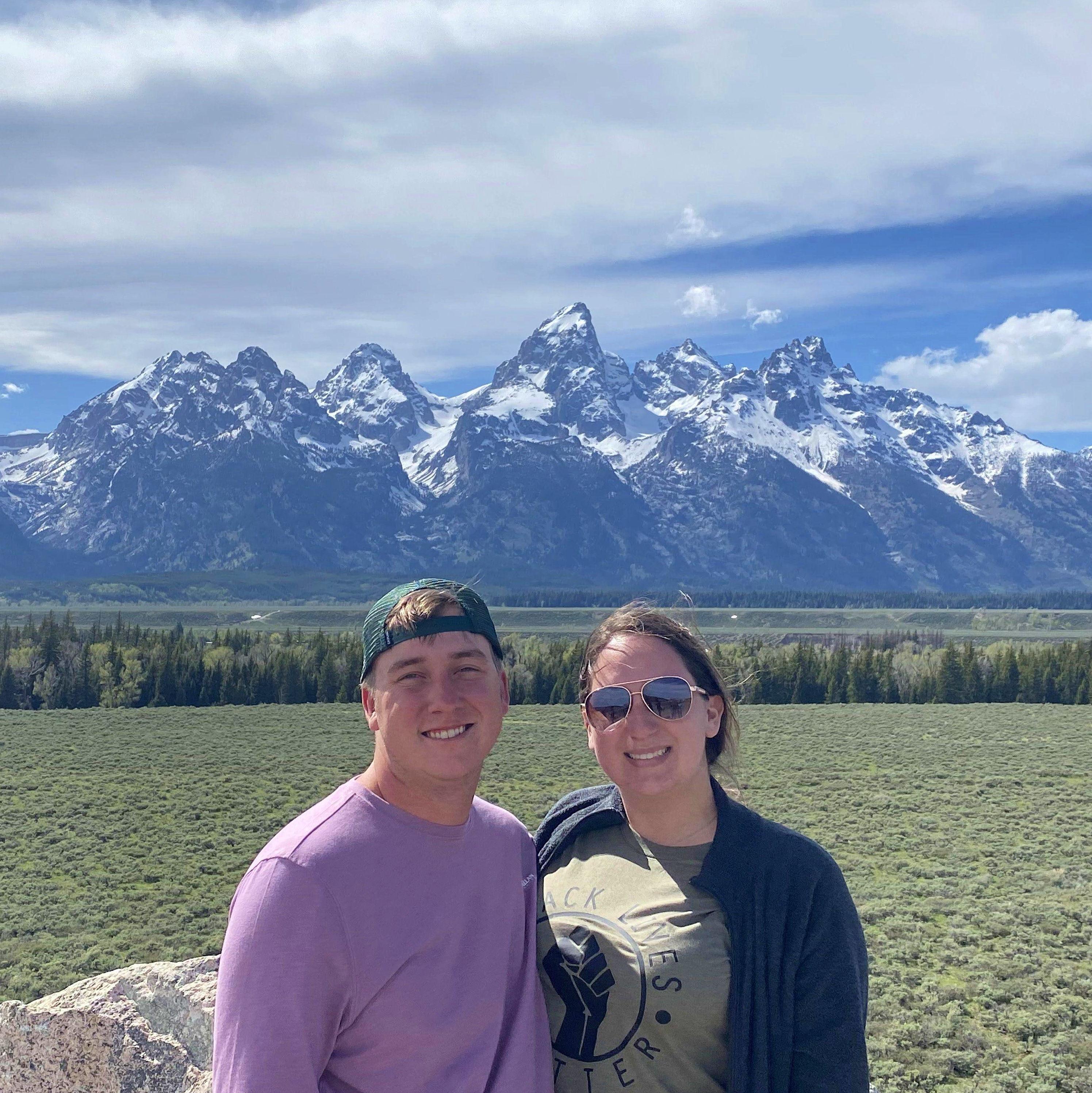We were able to get a great view of the Grand Tetons at the end of our second vacation together with Ethan's mom and sister in Moose, Wyoming on May 28, 2021.